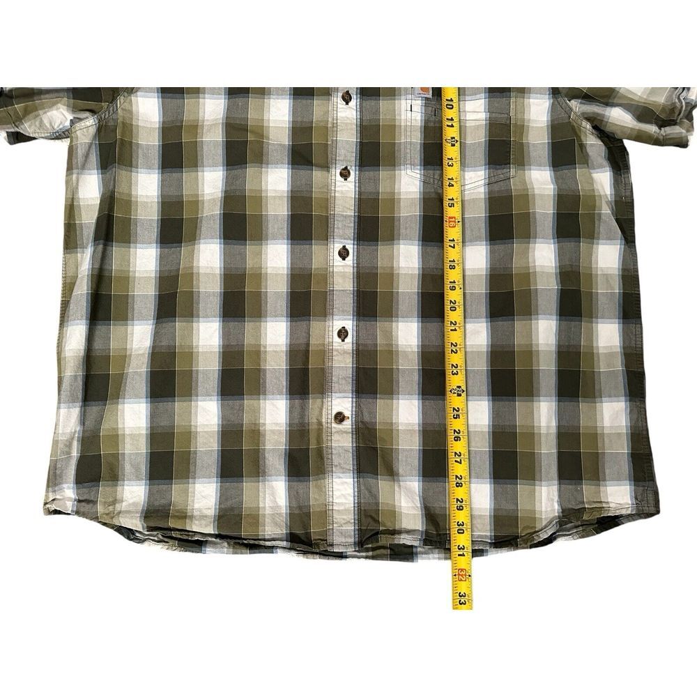 Carhartt Plaid Men's Rugged Outdoor Wear Long Sleeve Button Down Shirt -Lot Of 2 - Picture 15 of 16